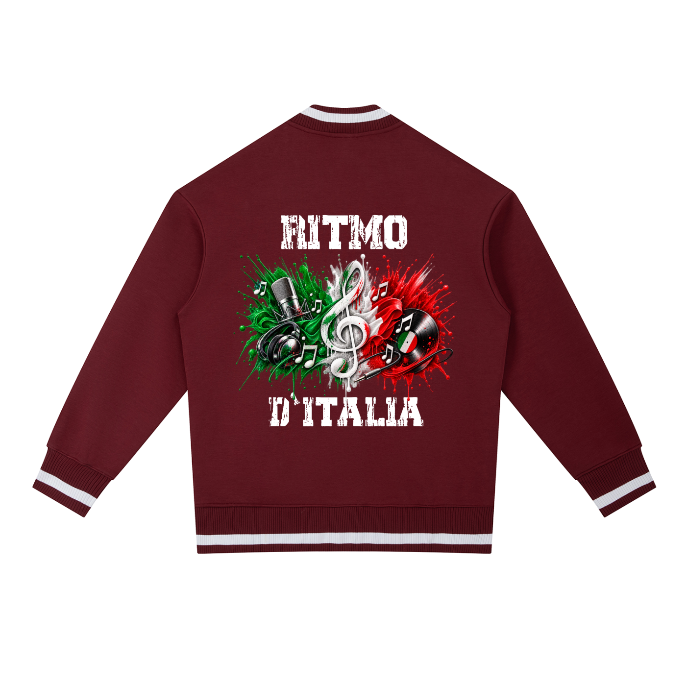 Listen,up,shop,ritmo,italia,Contrast,Piping,Zip,Bomber,Jacket