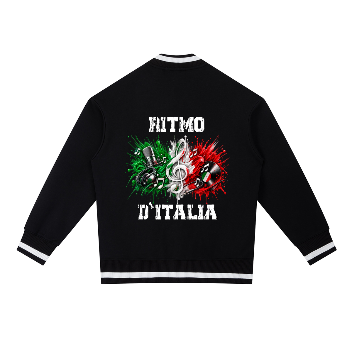 Contrast,Piping,Zip,Bomber,Jacket,listen,up,shop,ritmo,ditalia