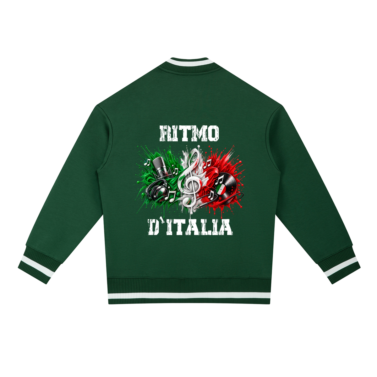Contrast,Piping,Zip,Bomber,Jacket,listen,up,shop,ritmo,ditalia