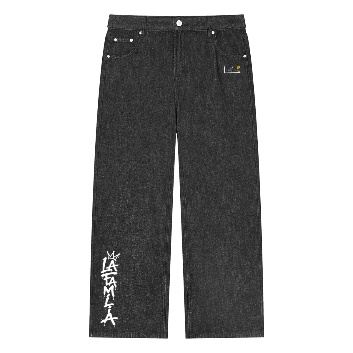 Listen,Up,Shop,Unisex,Vintage,Wash,Straight,Leg,Jeans