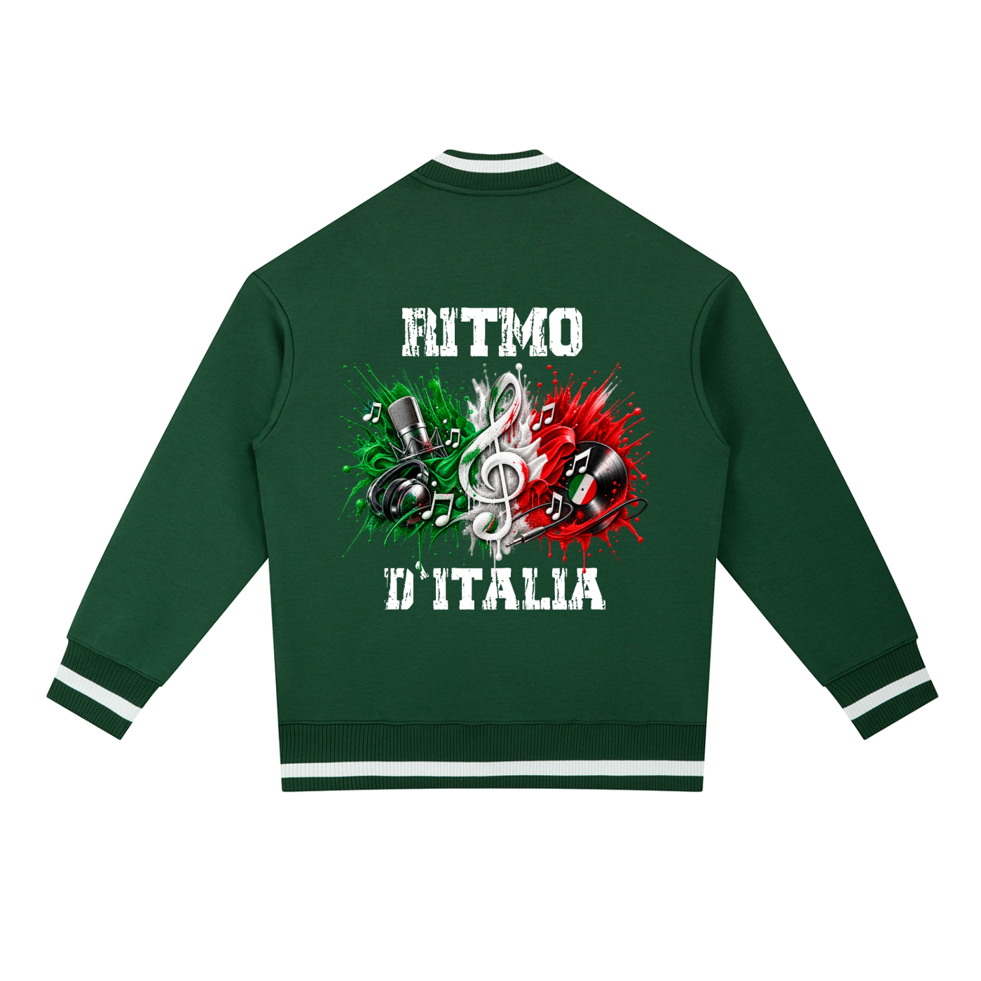 Listen,up,shop,ritmo,italia,Contrast,Piping,Zip,Bomber,Jacket
