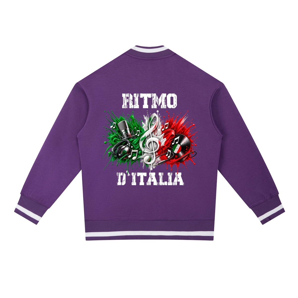 Listen,up,shop,ritmo,italia,Contrast,Piping,Zip,Bomber,Jacket