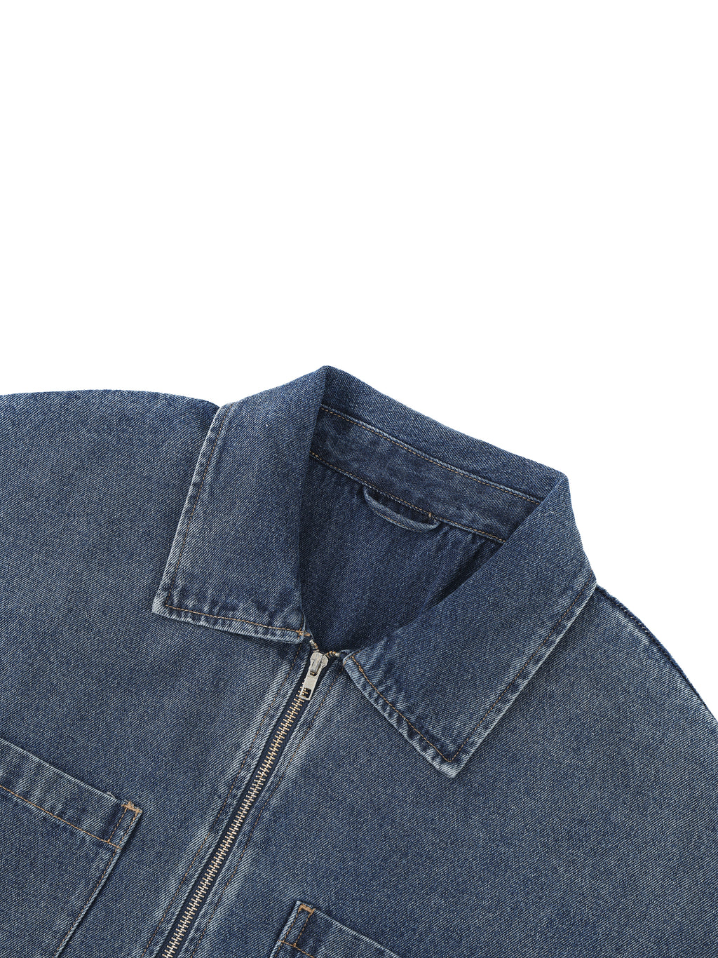 Unisex Vintage Wash Boxy Quart,Quarter-Zip Denim Shirt,Listen Up SaBello Shirt,Jeans Sabello shirt