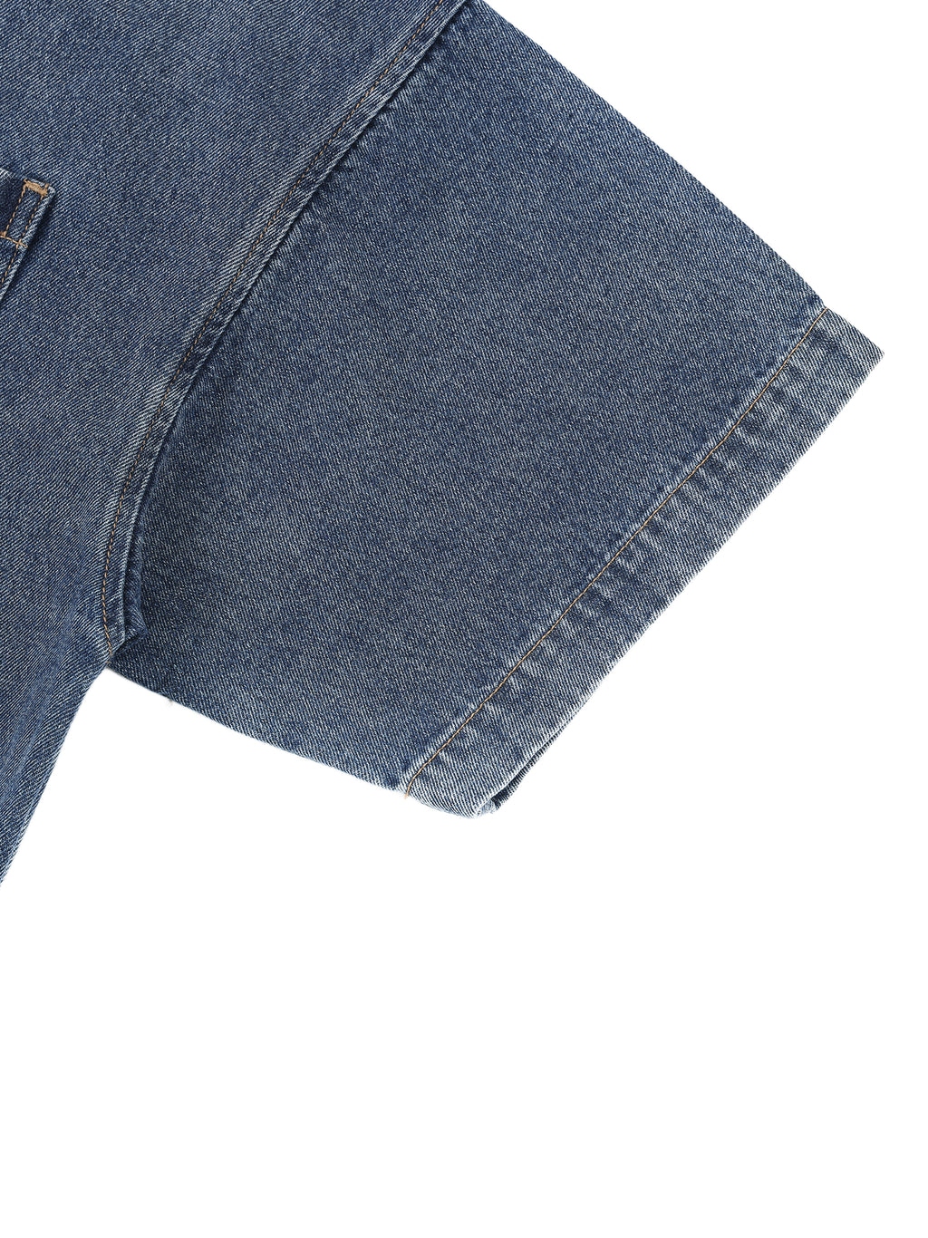 Unisex Vintage Wash Boxy Quart,Quarter-Zip Denim Shirt,Listen Up SaBello Shirt,Jeans Sabello shirt